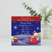 Weihnachtsdusche Einladungskarten (Stehend Vorderseite)