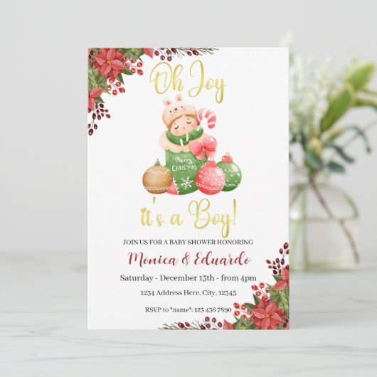 Weihnachtsdusche Es ist eine junge Einladung (Stehend Vorderseite)