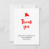 Weihnachtsdusche Flat Danke Karte (Vorderseite)