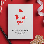 Weihnachtsdusche Flat Danke Karte