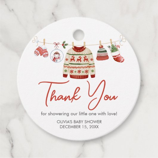 Weihnachtsdusche Geschenkanhänger (Vorderseite)