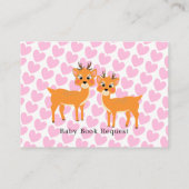 Weihnachtsdusche Hirschmädchen Niedlich Pink Winte Begleitkarte (Rückseite)