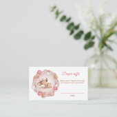 Weihnachtsdusche Hirschmädchen-Windelwaschkarte Begleitkarte (Stehend Vorderseite)