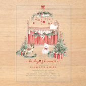 Weihnachtsdusche Kinderzimmer Acrylic Baby Einladu Acryleinladungen (Vorderseite)