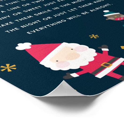 Weihnachtsdusche 'Late Night Diaper' Poster (Ecke)