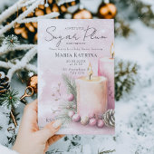 Weihnachtsdusche mit Wasserfarbe Einladung