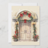 Weihnachtsdusche, offen, bearbeitbar, Baby-Dusche Einladung (Rückseite)