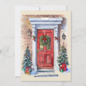 Weihnachtsdusche, offen, bearbeitbar, Baby-Dusche Einladung (Rückseite)