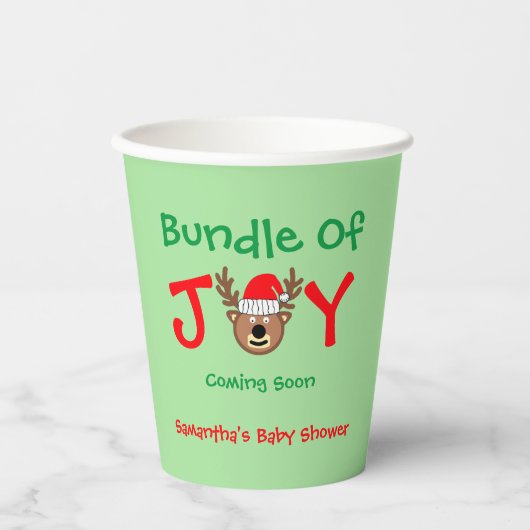 Weihnachtsdusche Pappbecher (Vorderseite)