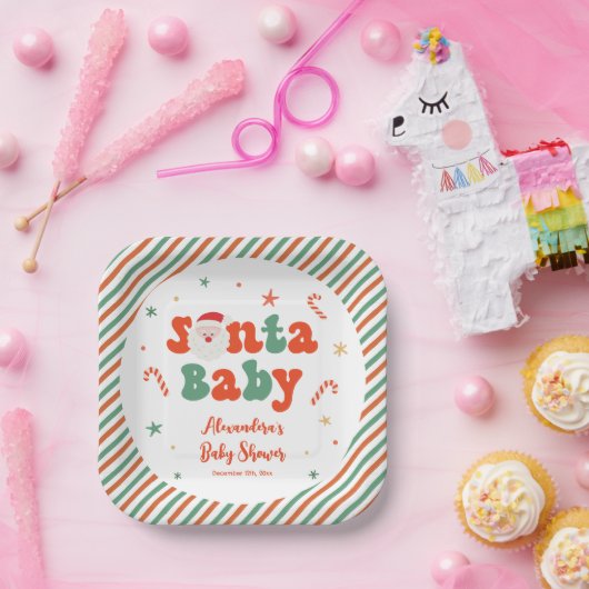 Weihnachtsdusche Pappteller (Party)