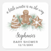 Weihnachtsdusche Quadratischer Aufkleber (Vorderseite)