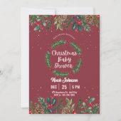 Weihnachtsdusche Rot und Grün Einladung (Vorderseite)