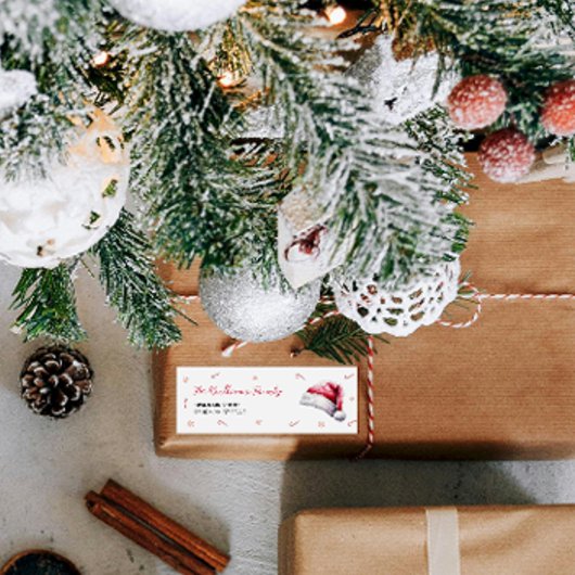 Weihnachtsdusche Rücksendeadressen-Aufkleber