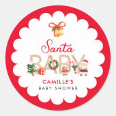 Weihnachtsdusche Runder Aufkleber (Vorderseite)