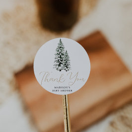 Weihnachtsdusche Runder Aufkleber