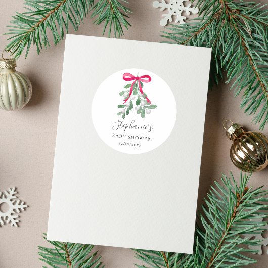 Weihnachtsdusche Runder Aufkleber