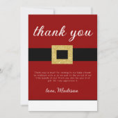 Weihnachtsdusche Santa Baby Danke Karte (Vorderseite)