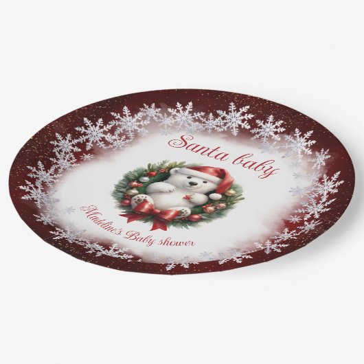 Weihnachtsdusche Santa Baby Teller (Schrägansicht)