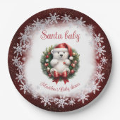 Weihnachtsdusche Santa Baby Teller (Vorderseite)