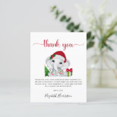Weihnachtsdusche Santa Elephant Vielen Dank (Stehend Vorderseite)