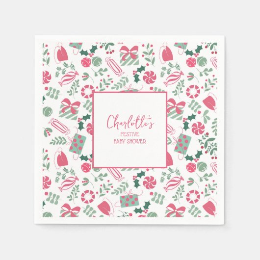 Weihnachtsdusche Serviette (Vorderseite)