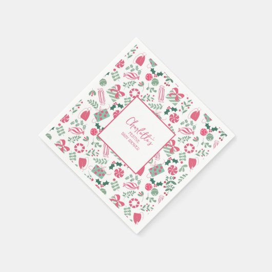 Weihnachtsdusche Serviette (Ecke)