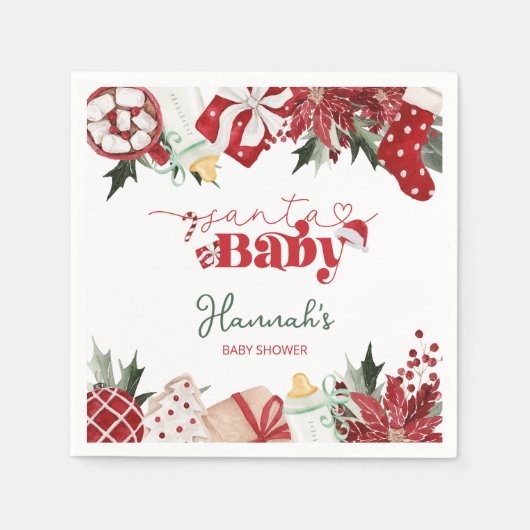 Weihnachtsdusche Serviette (Vorderseite)