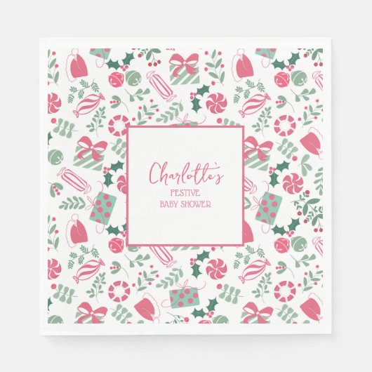 Weihnachtsdusche Serviette (Vorderseite)