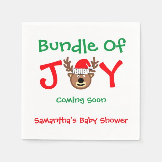 Weihnachtsdusche Serviette (Vorderseite)