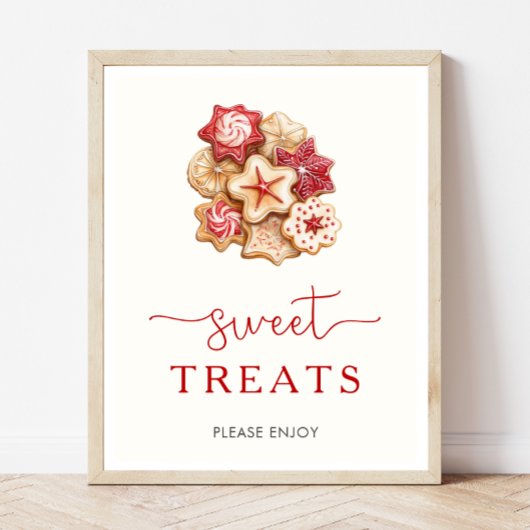 Weihnachtsdusche Sweet Leckereien Unterschreiben Poster
