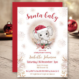 Weihnachtsdusche von Santa Baby Einladung