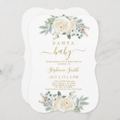 Weihnachtsdusche von Santa Baby Einladung (Vorne/Hinten)