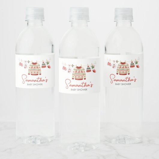 Weihnachtsdusche Wasserflaschenetikett (Flaschen)