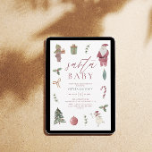 Weihnachtsdusche Watercolor Einladung