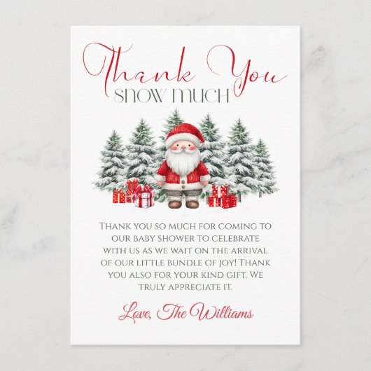 Weihnachtsdusche Weihnachts-Dankeschön-Karte Begleitkarte (Vorderseite)