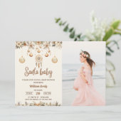 Weihnachtsdusche Weihnachtsblume Weihnachtsgeschen Einladung (Stehend Vorderseite)