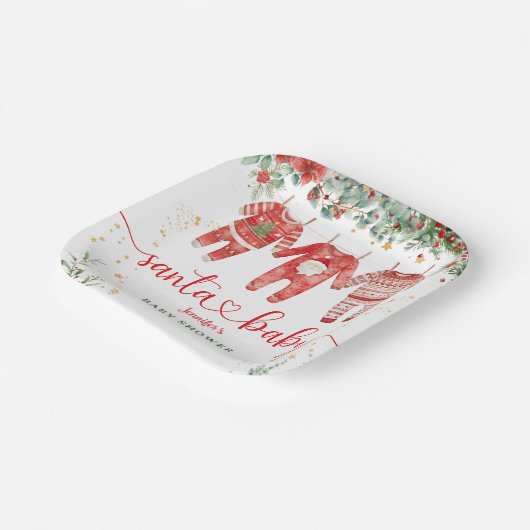 Weihnachtsdusche Weihnachtsbuch Pappteller (Gewinkelt)