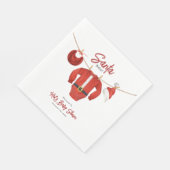 Weihnachtsdusche Weihnachtsfest Winter Willkommen Serviette (Ecke)