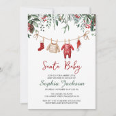 Weihnachtsdusche Weihnachtsjunge Kleidung Winter Einladung (Vorderseite)