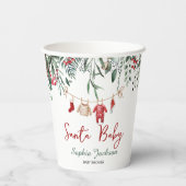 Weihnachtsdusche Weihnachtsjunge Kleidung Winter Pappbecher (Rückseite)