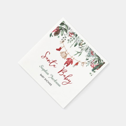 Weihnachtsdusche Weihnachtsjunge Kleidung Winter Serviette (Ecke)