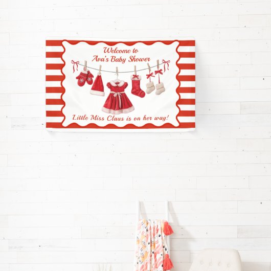 Weihnachtsdusche | Weihnachtskleidung rot/weiß Banner (InSitu)