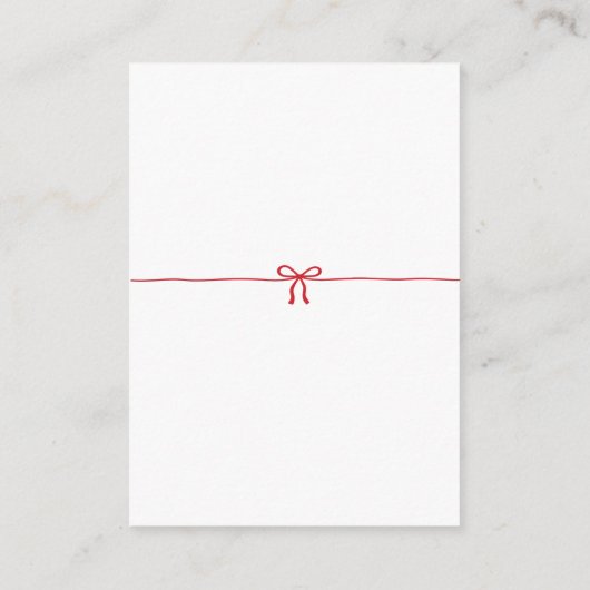 Weihnachtsdusche | Weihnachtskleidung rot/weiß Begleitkarte (Rückseite)