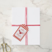 Weihnachtsdusche | Weihnachtskleidung rot/weiß Geschenkanhänger (Mit Garn)