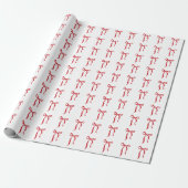 Weihnachtsdusche | Weihnachtskleidung rot/weiß Geschenkpapier (Ungerollt)