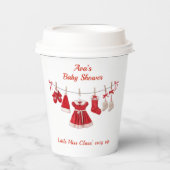 Weihnachtsdusche | Weihnachtskleidung rot/weiß Pappbecher (Vorderseite)