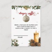 Weihnachtsdusche Weihnachtsmann Raffle Baby Dusche Begleitkarte (Vorderseite)