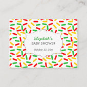 Weihnachtsdusche Windeln Raffle Tickets Begleitkarte (Rückseite)