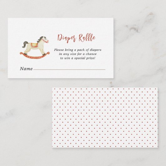 Weihnachtsdusche Windeln Windeln Raffel Begleitkarte (Vorne/Hinten)