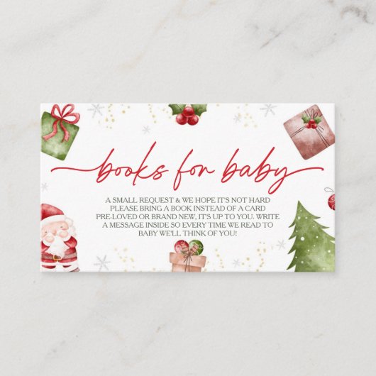 Weihnachtsduschenbuchanfrage Begleitkarte (Vorderseite)